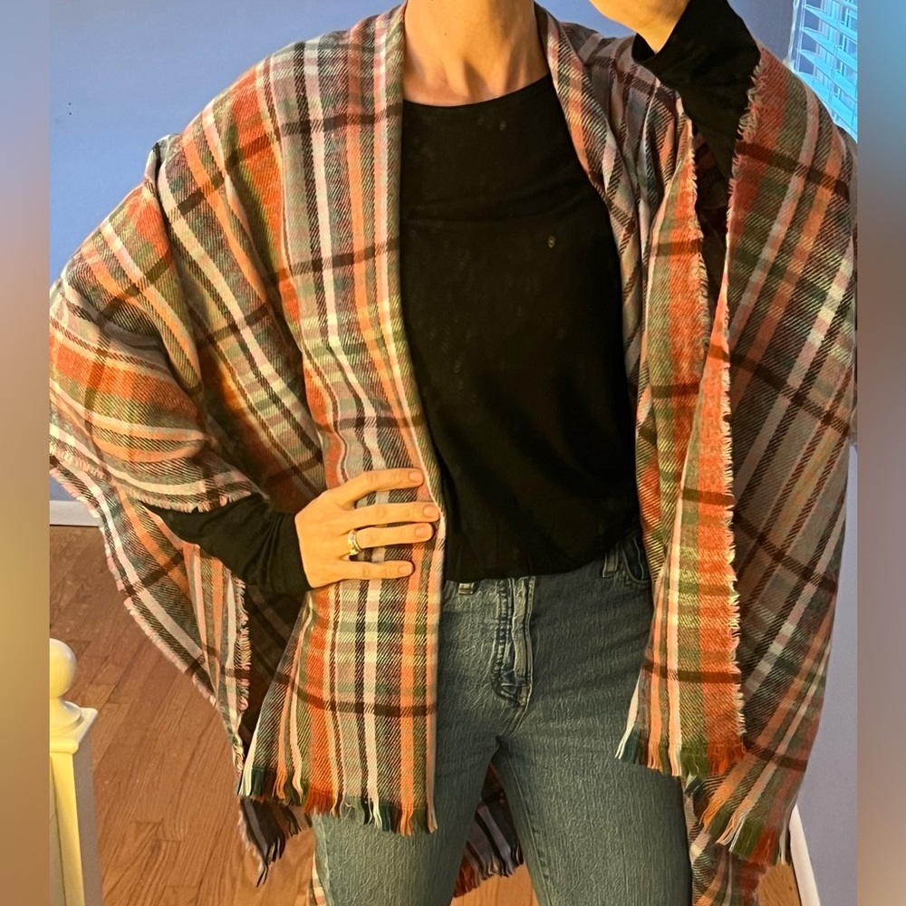 Sweater poncho wrap